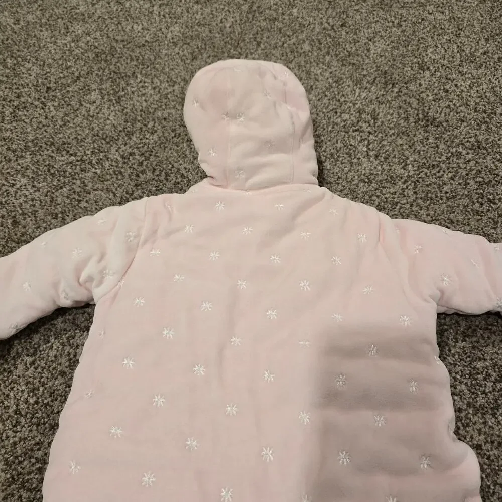 NEW NWT Baby Girl Infant Absorba Pink Fleece Thick Zip Snowsuit | Size 6 Months